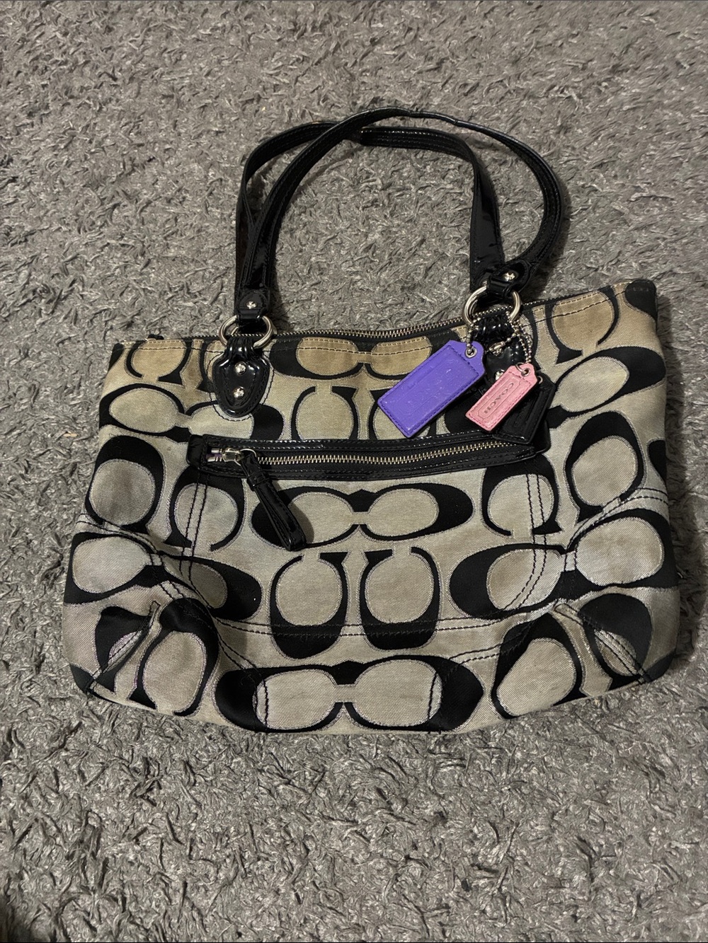Vintage coach grey bag